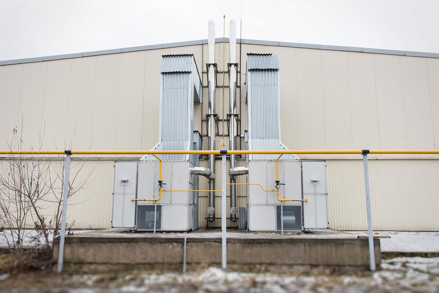 Воздушное отопление на базе Воздухонагревателей Apen Group общей мощностью 1 МВт. Фото 1